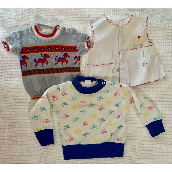 Vintage Childwise & Spencers Baby Sweater Bundle 6 Months - Picture 1 of 6
